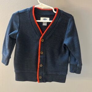 Navy and Red Cardigan. Size 12-18 month